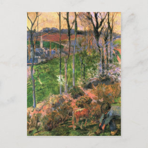 Eugène Henri Paul Gauguin - Small Breton Wooden Sh Postkarte