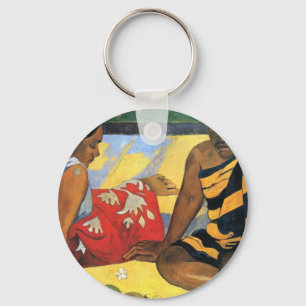 Eugène Henri Paul Gauguin - zwei Frauen von Tahit Schlüsselanhänger