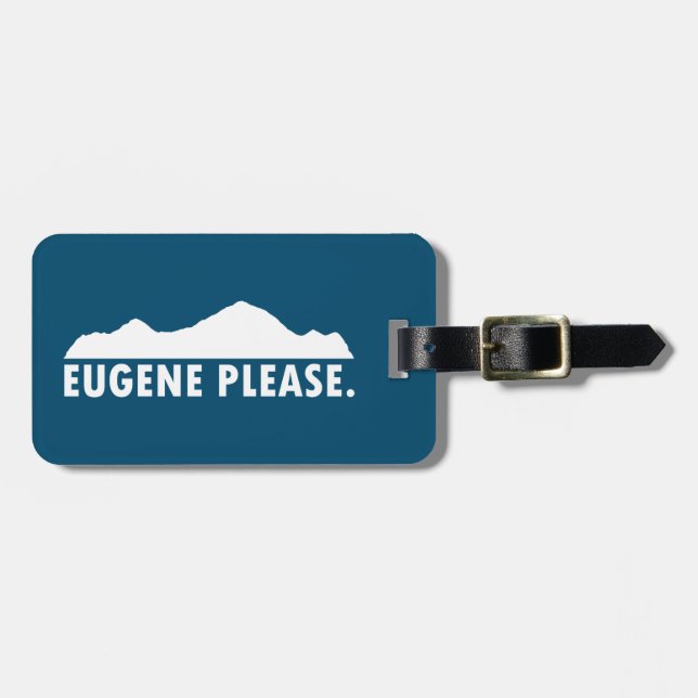 Eugene Oregon Bitte Gepäckanhänger (Vorderseite horizontal)