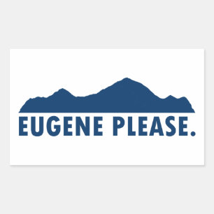 Eugene Oregon Bitte Rechteckiger Aufkleber
