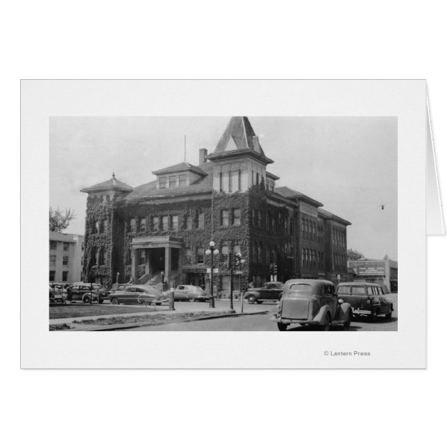 Eugene, Oregon Scene avec la photo de l'Hôtel de V (Devant horizontal)