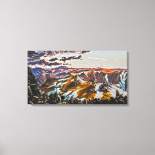 Eugene VON GUÉRard - Mount Townsend (modifiziert) Leinwanddruck