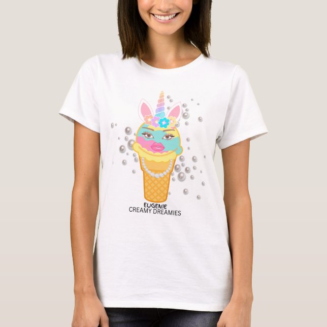 Eugenie Unicorn Creamy Dreamies  T-Shirt (Vorderseite)