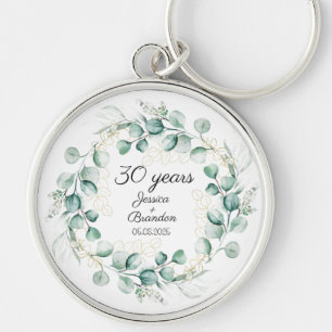 Eukalyptus 30. Hochzeitstag Schlüsselanhänger