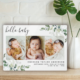 Eukalyptus 3 Foto Baby Geburtsstatistik  Fotoplatte