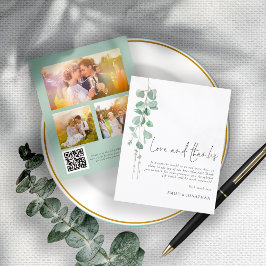 Eukalyptus 3 Foto QR Hochzeit Vielen Dank