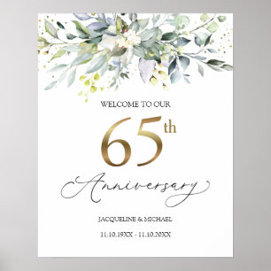 Eukalyptus 65. Hochzeitstag Begrüßungszeichen Poster