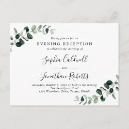 Eukalyptus Abend Hochzeitsempfang Einladung Postkarte