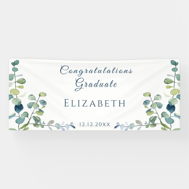 Eukalyptus Abschlussfeier Diplomparty Banner (Horizontal)