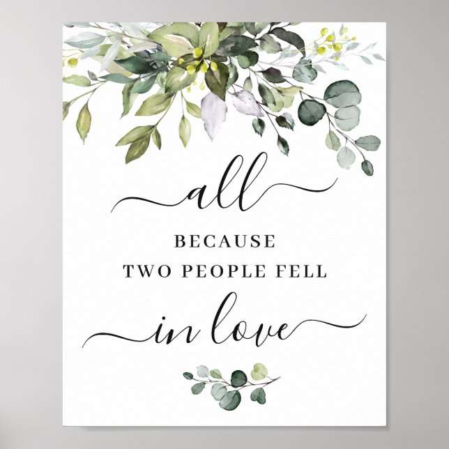 Eukalyptus Alle, weil zwei Menschen fielen Liebe Poster (Vorne)