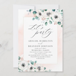 Eukalyptus anemone florale rustikale Hochzeitspart Einladung