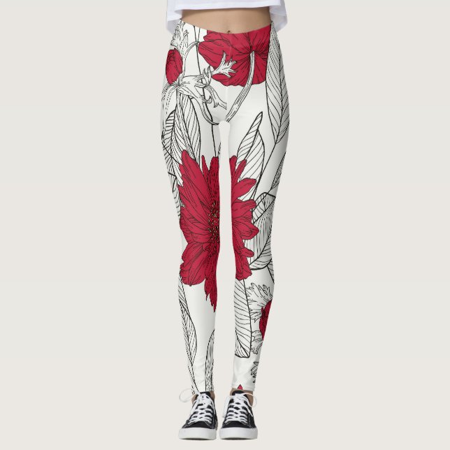 Eukalyptus Anemone Leggings (Vorderseite)