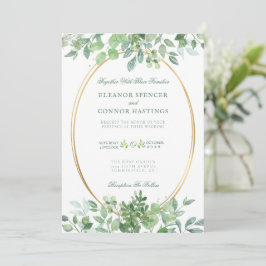 Eukalyptus Anspruchsvoller Hochzeitsempfang Einladung