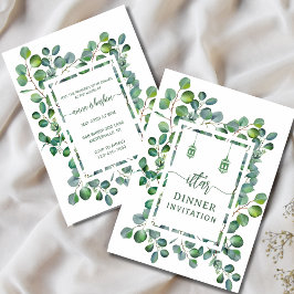 Eukalyptus-Aquarell botanisch Ramadan Iftar Einladung