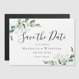 Eukalyptus-Aquarell-Hochzeit-Save-The-Date-Magnet Magnetkarte