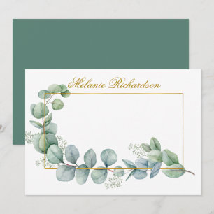 Eukalyptus-Aquarellbilder Verlasse Grünflächen Mitteilungskarte