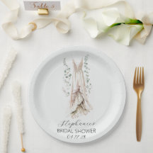 Eukalyptus-Aquarellkleid und Brautparty