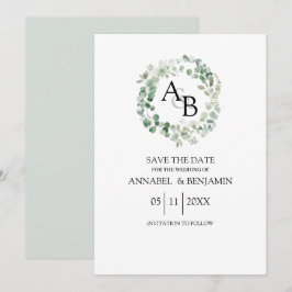 Eukalyptus-Aquarellkranz Save The Date