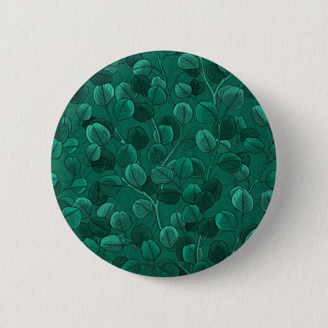 Eukalyptus auf Grün Button (Vorderseite)
