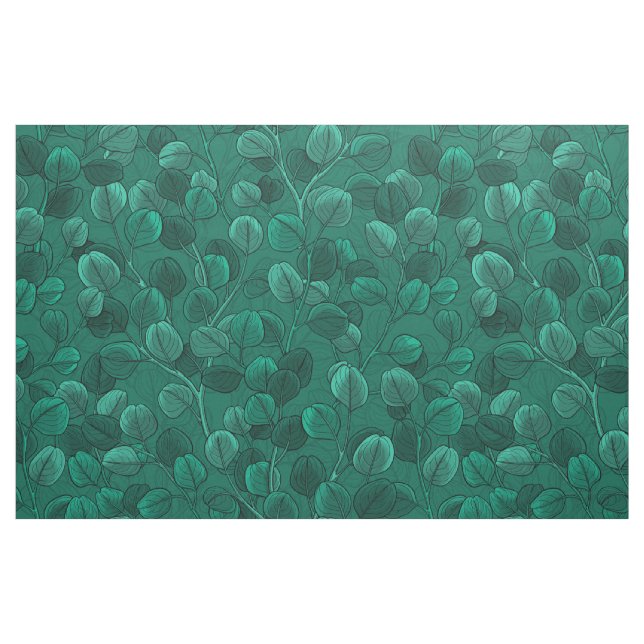 Eukalyptus auf Grün Stoff (Fat Quarter (45,7 x 55,9 cm))