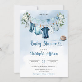 Eukalyptus Baby Boy Boy Baby Boy Babydusche Einladung