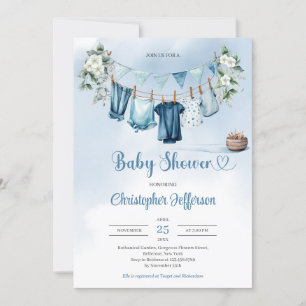 Eukalyptus Baby Boy Boy Baby Boy Babydusche Einladung