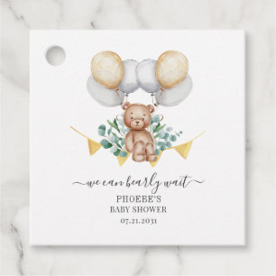 Eukalyptus-Baby-Party Bärchen Wartet kaum Bär & Ba Geschenkanhänger