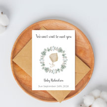 Eukalyptus-Babyhut-Baby-Shower-Karte