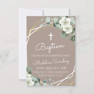Eukalyptus Baptism Baby Dedication Einladung