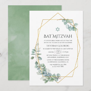 Eukalyptus Bat Mitzvah Invita Einladung
