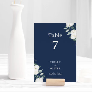 Eukalyptus-Baumwolle-Navy-Moderne-Klassische-Tisch Tischnummer
