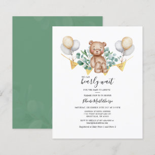 Eukalyptus Bear Baby Shower Einladung