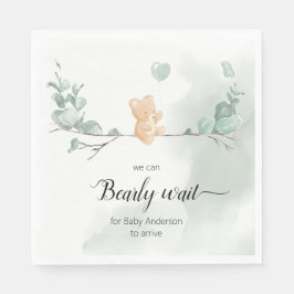 Eukalyptus Bear Baby Shower Serviette
