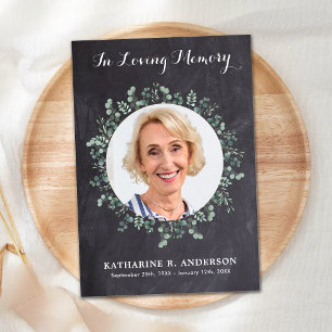 Eukalyptus-Beileid-Gedenkstätte für rustikale Beer Dankeskarte