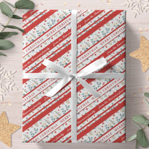 Eukalyptus Berries Frohe Weihnachten Personalisier Geschenkpapier