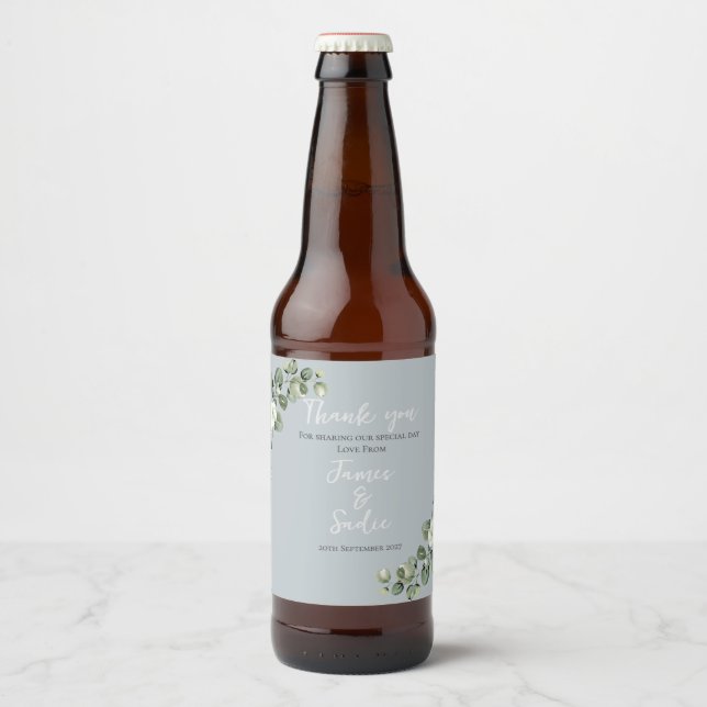 Eukalyptus Bierflaschenetikett (Vorderseite)