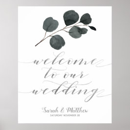 Eukalyptus Black & Silver Willkommen bei unserer H Poster