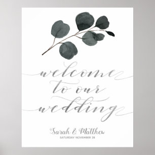 Eukalyptus Black & Silver Willkommen bei unserer H Poster