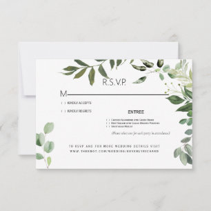 Eukalyptus-Blatt-Hochzeits-RSVP-Karte RSVP Karte