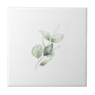 Eukalyptus-Blatt Minimalistisches Botanisches Fliese
