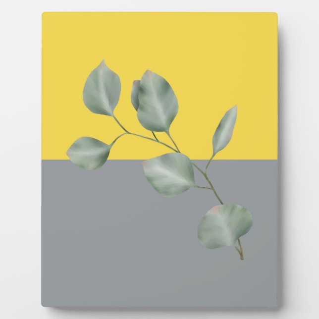 Eukalyptus-Blätter der Modernen Kunst Fotoplatte (Vorderseite)