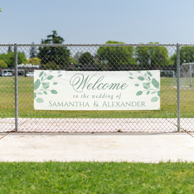 Eukalyptus Blätter Elegante Begrüßung Banner (Insitu)