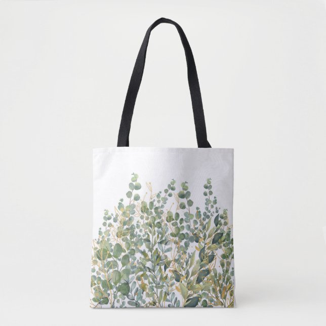 Eukalyptus-Blätter für Gold und Grüne Tasche (Vorderseite)
