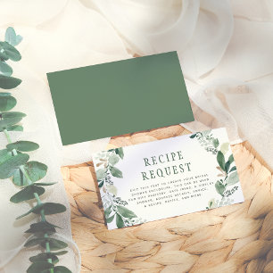 Eukalyptus-Blätter für Wasserfarben Brautparty Begleitkarte