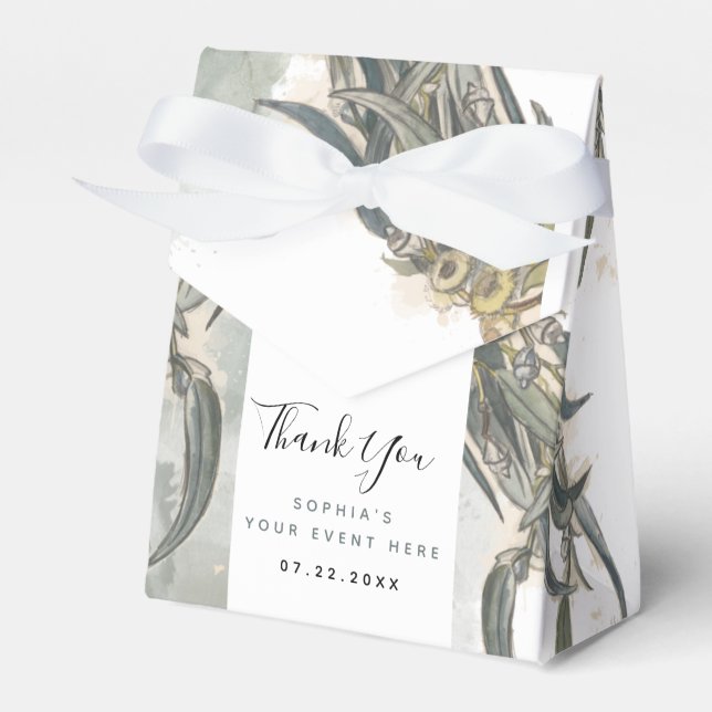 Eukalyptus-Blätter Geschenkschachtel (Vorderseite)