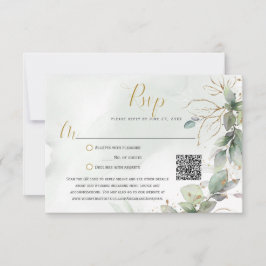 Eukalyptus Blätter Golden Greenery UAWG RSVP Karte