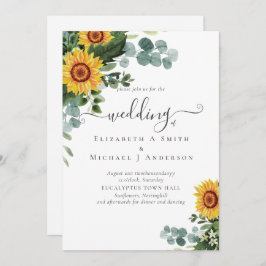 Eukalyptus-Blätter Hochzeiten: rustikale Sonnenblu