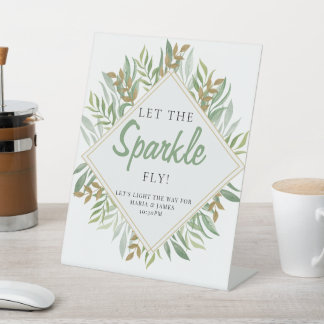 Eukalyptus-Blätter Hochzeiten Sockelschild