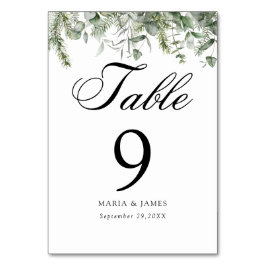 Eukalyptus-Blätter Hochzeiten Tischnummer