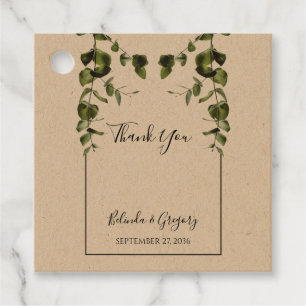 Eukalyptus-Blätter Hochzeitsgeschenk Geschenkanhänger